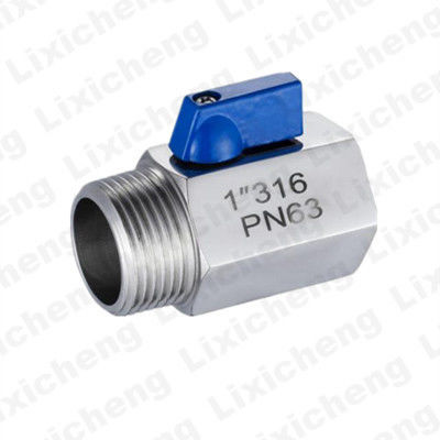 A mini válvula de aço inoxidável fêmea e o homem 1000WOG/PSI PN63 rosquearam NPT/BSP/BSPT SS304/SS316 1/2” 3/4&quot; 1&quot; 11/4” 1 polegada